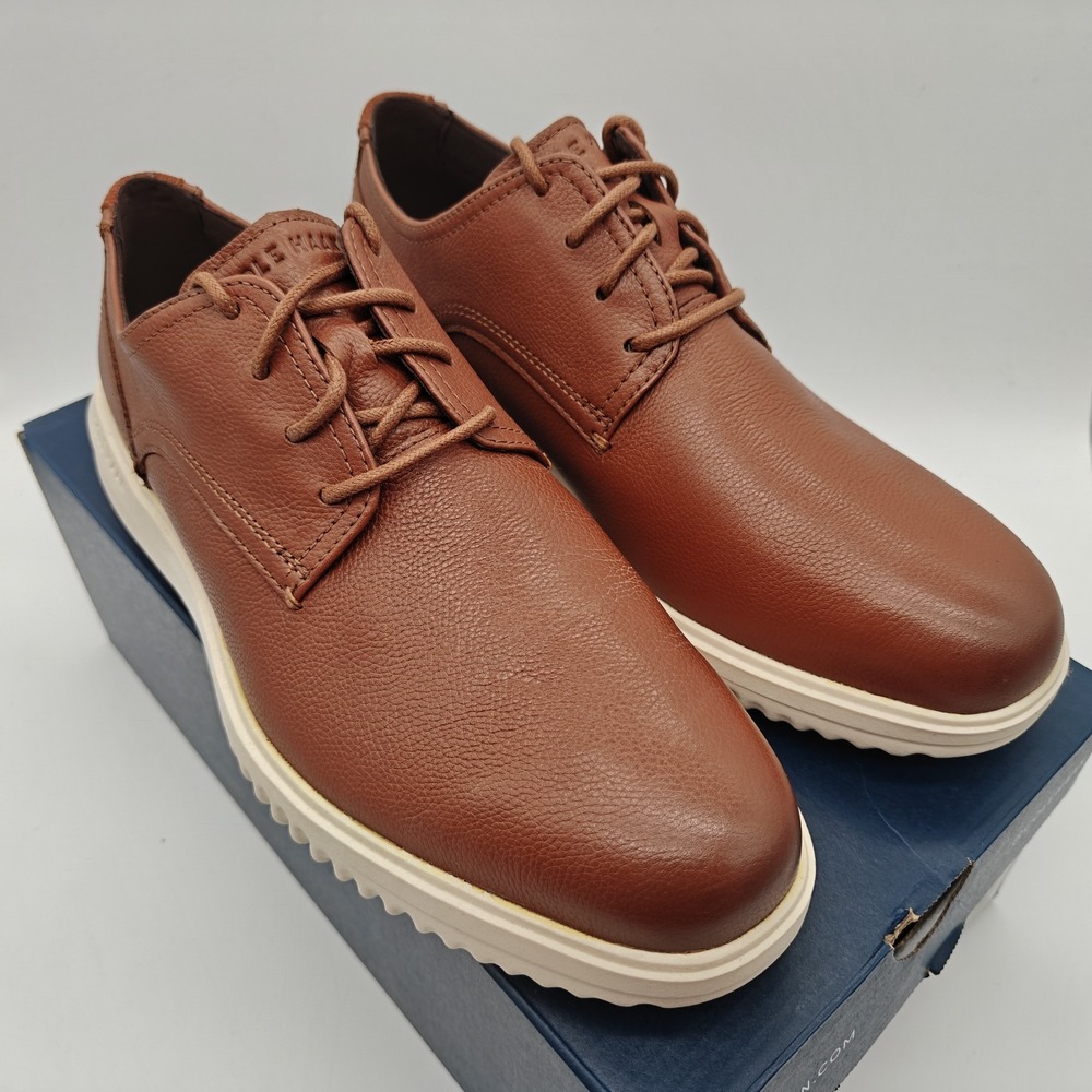 Cole Haan Grand+ Plain Toe Oxford Mens 8.5 M British Tan Leather C36935